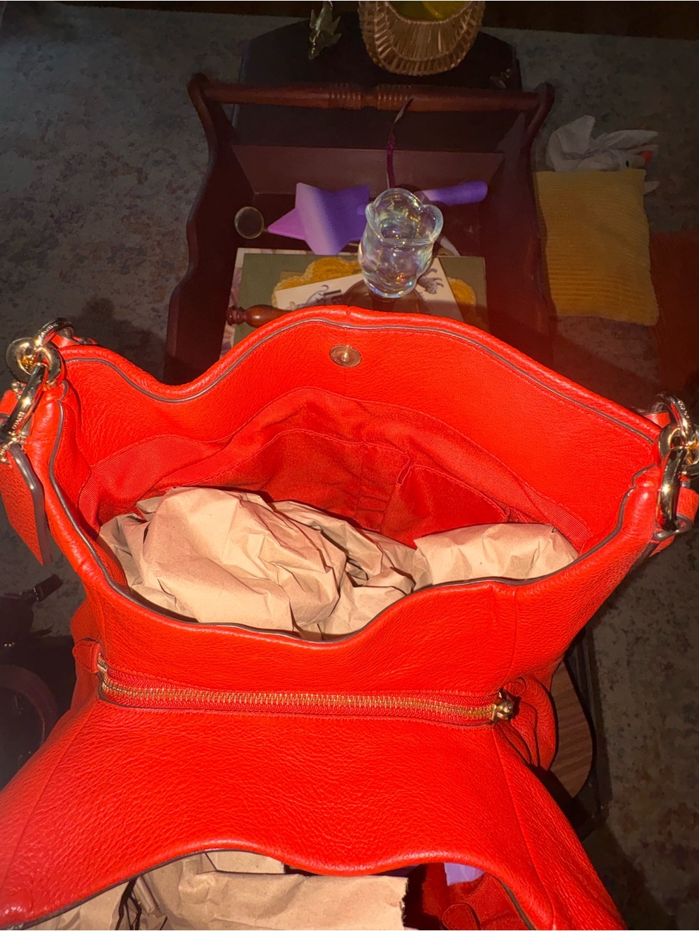 EUC Coach shoulder bag with 3 compartments - Picture 6 of 9